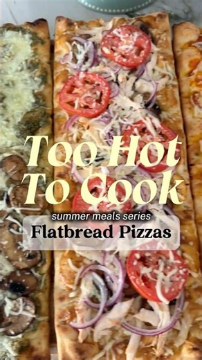 3 Flatbread Pizzas on the Blackstone — No Oven Pizza Night #toohotocook