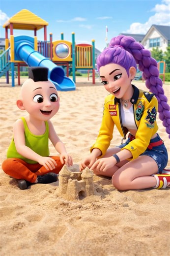 Roblox Hamood Habibi & Rumi's sand castle #roblox #hamoodhabibi #rumi #cartoon