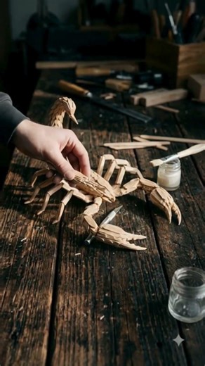 Creating a Majestic Desert Scorpion! 🦂 Amazing Popsicle Stick Art