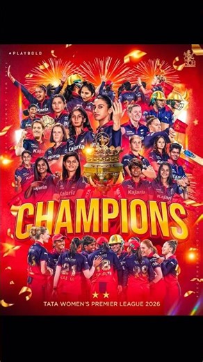 🏆 Royal Challengers Bengaluru Women – WPL 2026 CHAMPIONS! 🏆RC B Women have done it again