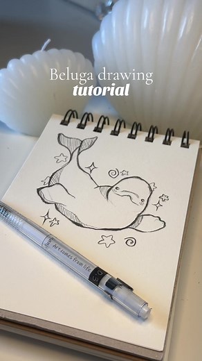Easy Beluga Whale Drawing Tutorial - Sketch Sea Animals