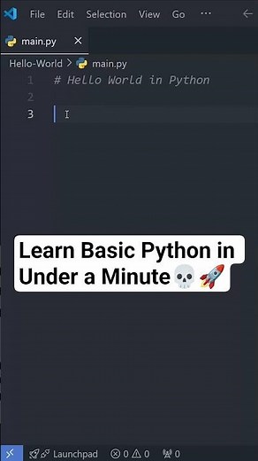 Python Basics:Your FIRST Program!🚀#python #coding #shorts #viral #tech #programming #youtubeshorts