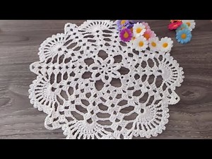 Centrino ad Uncinetto Tutorial Facile 🌼🤍 Crochet Doily Easy Tutorial 🌷 Centro de Mesa Crochet