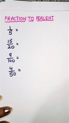 How to convert fraction into percentage 🤔 प्रतिशत कैसे निकाले 🎯#maths #mathstricks #edu #sk#shots