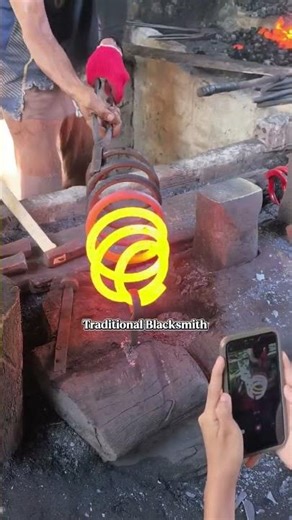 The process of straightening per snail or per worm in the traditional way