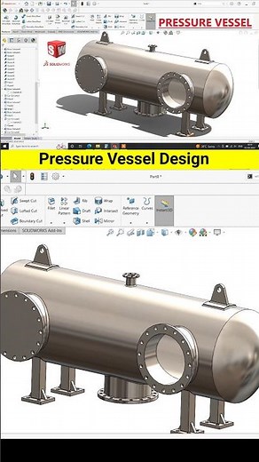 How to Design Pressure Vessel #design #solidworks #vessel #engineering
