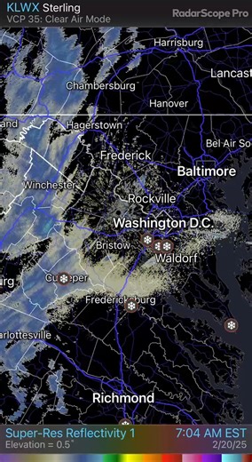 100K views · 131 reactions | An area of light to moderate snow is now moving across northern Virginia, heading up the I-95 quarter and into the DC Metro area. A quick half inch to maybe 1 inch of snow is possible between now and 11 AM. There’ll be no snow after lunchtime as gusty Northwest winds return and bring dryer along with them. This snow would best be described as sweep-able. | Chuck Bell | Facebook