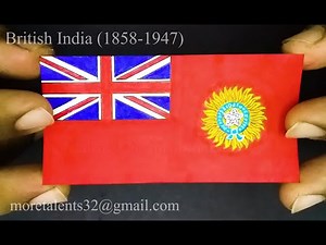 Draw British India Flag (1858-1947) while Anthem: God save the King!