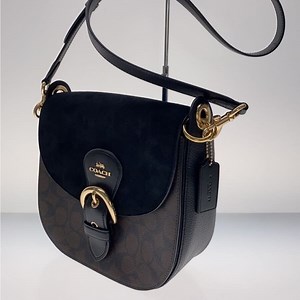 Coach Kleo Shoulder Crossbody Bag In Signature Brown/Black