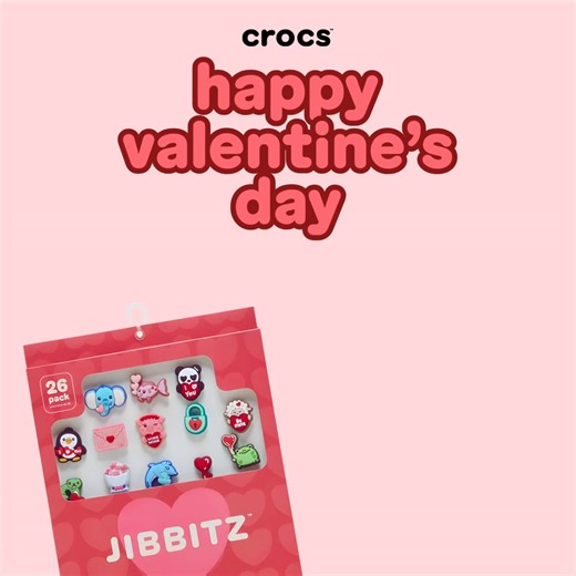 More charm, more you. 💘 Style your Crocs with 26 Valentine’s Jibbitz™ charms for a look that’s truly you. Available in select stores and online. | Crocs
