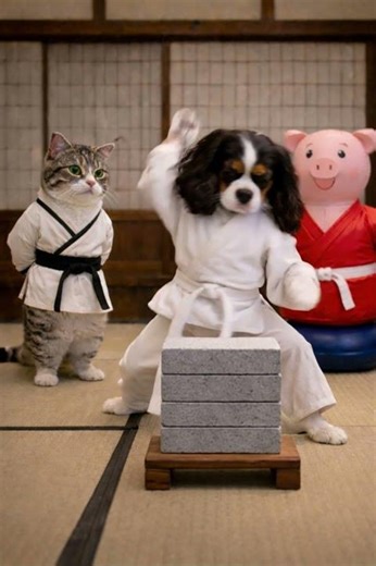 Funny Cat and Dog Kung Fu Training Fails 😂 | Karate Chop Goes Wrong #funnyanimals #funnypets