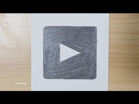 How to draw a YouTube logo drawing very easy step by step | Art video
