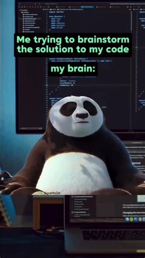🐼 Panda Coding vs. Food 🍜 | The Ultimate Brain Battle! | Funny Meme #ai #learnpython #techno