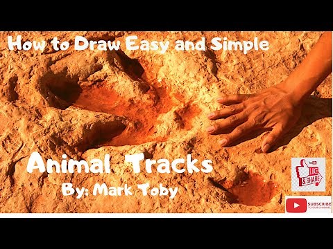 How to Draw Easy and Simple Animal Tracks/Foot[prints