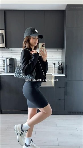 Versatility is key — transforming one jacket and dress combo into two looks. #autumnfashion #ootd