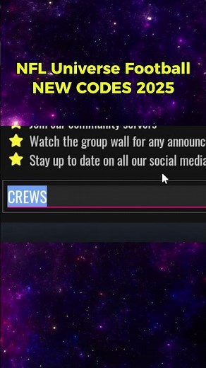 Roblox NFL Universe Football Codes 2025