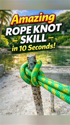 Amazing Rope Knot Skill in 10 Seconds! #shorts
