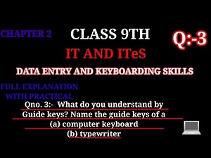 what do you understand by guide keys? name the guide keys of a (a) computer keyboard (b) typewriter?