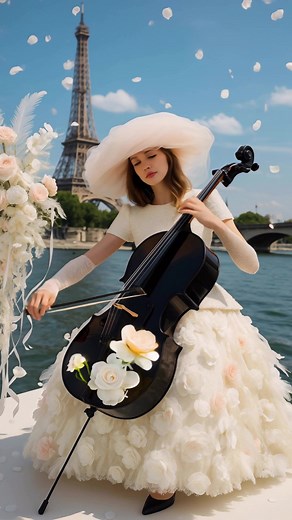 Happy Thursday. High fashion, classical music and flower blooming on the Seine for you today😉😉😉🌸. #aiartworks #aifashion #aiartists #flowerblooming