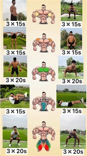 🔥 10 Best Full Body Exercises At Home | Build Strength & Muscle 💪 #fullbodyworkout #fitness #viral