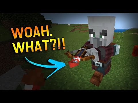 Giving Fireworks Crossbow to Pillager. DON'T DO THIS. // - Minecraft 1.9.0.2