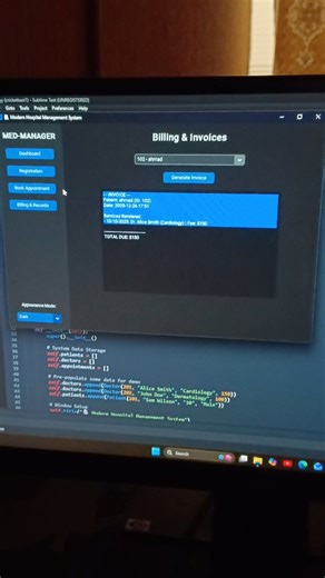 Web Development | Ai on Instagram: "Hospital management system using python. Source code link in bio. visit our website www.inprogrammer.com Dm us for App development services 🧑‍💻 . #webdevelopment #appdevelopment #client #opentowork #hospitalmanagementsystem"
