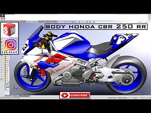 Make a Motorcycle Body without surface [ Solidworks ]