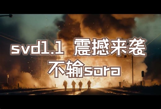 svd1.1炸裂更新，结合animatediff，效果还不错，媲美sora