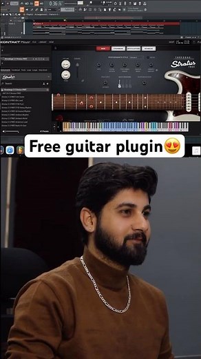 Made this guitar riff using a FREE Kontakt guitar 😳