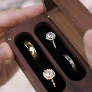 Quad Wood Ring Box W/ Glass Lid - Wide Wood Personalized Four Slot Engagement Wedding Ring Bearer Box Romantic Unique Marriage Proposal Prep - Etsy