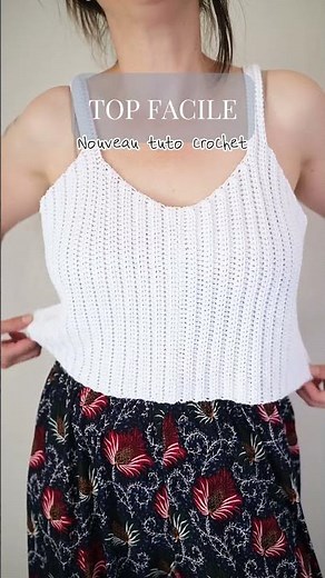 Top au crochet facile 🤍✨ #crochet #crochetfacile