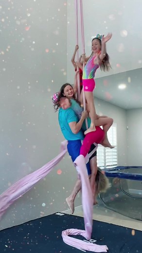 Mom's Most Painful Trick! Watch Me Hold My Entire Family on Aerial Silks