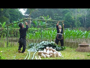 I Built a Hut to Grow Mushrooms and Found Wild Chickens - Dwarf family