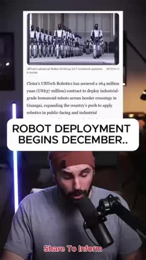 China moves one step closer to a robot digital ID enforcement control system. A Hollywood fantasy. That will never materialise. These robots still can't figure out rope or a reflective mirror.