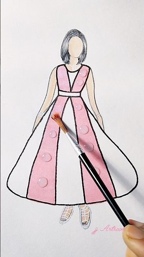 glitter dress🩷💜✨#art#fashion #satisfying #shorts #youtubeshorts