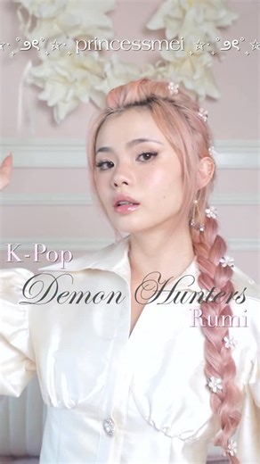 Mei Yan on Instagram: "ANIME INSPIRED HAIRSTYLES ARE BACK!! part 2: Rumi from K-pop Demon Hunters 🎤🎼💖✨ trying to do rumi’s pulled back french braid while trying not to look BALD 👨🏻‍🦲✨ i wanted to recreate a version that was easy to do in real life without any extensions. how did i do? want more hairstyle tutorials? find me on youtube @ mei yan! 🌸 outfit jewelry @meidestudios jacket @nanajacqueline"