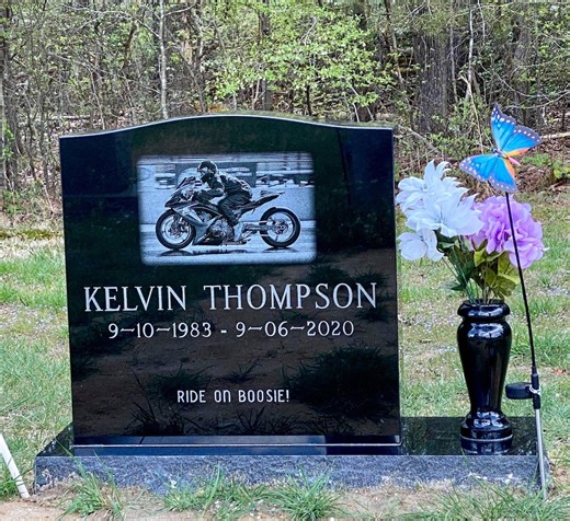 Black Granite Serpentine Standard Single Upright Headstone: Custom Cemetery Memorial Stone - Etsy