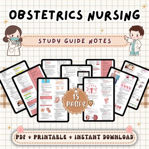 Obstetrics Nursing Study Notes | Maternal & Newborn Nursing Review | NCLEX OB Nursing Guide | Nursing School Notes PDF - Etsy