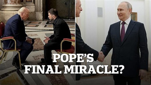 Pope Francis hailed for his 'final miracle' after Trump denounces Putin