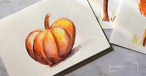 How To Paint A Watercolor Fall Pumpkin (Step-by-Step Tutorial & Video) - Crafty Art Ideas