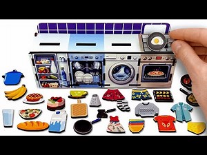 Kitchen Sorting Game for Kids 🍎 Learn Fridge, Stove and Dishwasher | Preschool Learning
