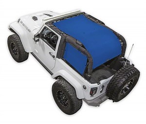 SpiderWeb Shade Jeep Wrangler ShadeCage Trail Mesh Top; Blue SWS-SHDCAG-01-JK2D-BLU (07-18 Jeep Wrangler JK 2-Door) - Free Shipping