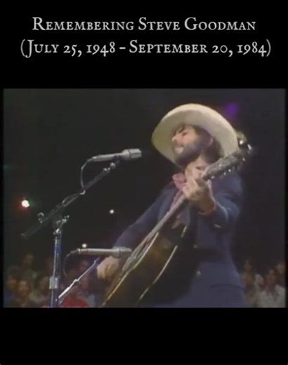 Remembering Steve Goodman (July 25, 1948 – September 20, 1984). He was an American folk and country singer-songwriter from Chicago. He wrote the song "City of New Orleans," which was recorded by Arlo Guthrie and many others including John Denver, The Highwaymen, and Judy Collins; in 1985, it received a Grammy award for best country song, as performed by Willie Nelson.(Wiki) Here he is performing “You Never Even Call Me By My Name” Written by Steve Goodman and John Prine. #stevegoodman #countrymu