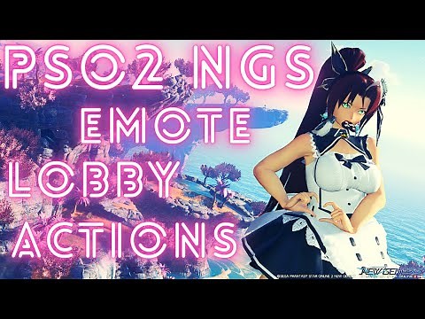 PSO2 NGS 794: At Your Service/Relax Emote Lobby Action 794「ご奉仕/リラックス」