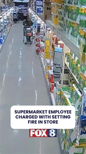 WATCH as it happens. DETAILS: https://fox8.com/news/video-shows-employee-set-fire-to-grocery-store/ | Fox 8 News