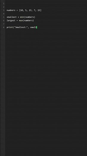 Python Tip: Use min() and max() on Lists #coding #programming #python