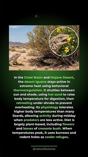 How This Lizard Handles Desert Heat. Desert iguanas regulate body temperature by movi...