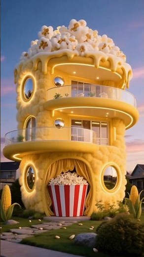 Unique Home, The POPCORN HOUSE Breaking The Internet! #home #uniquehomes #interiordesign #homedesign