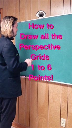 How to Draw all The Perspective Grids 1 to 6 Points! 👁🙏🔥 #shorts #drawing #howtodraw #drawingshorts