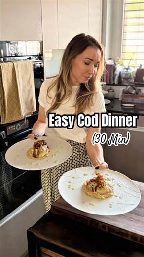 Simple 30-min cod with celeriac purée. Light, elegant & full of flavor 🤍